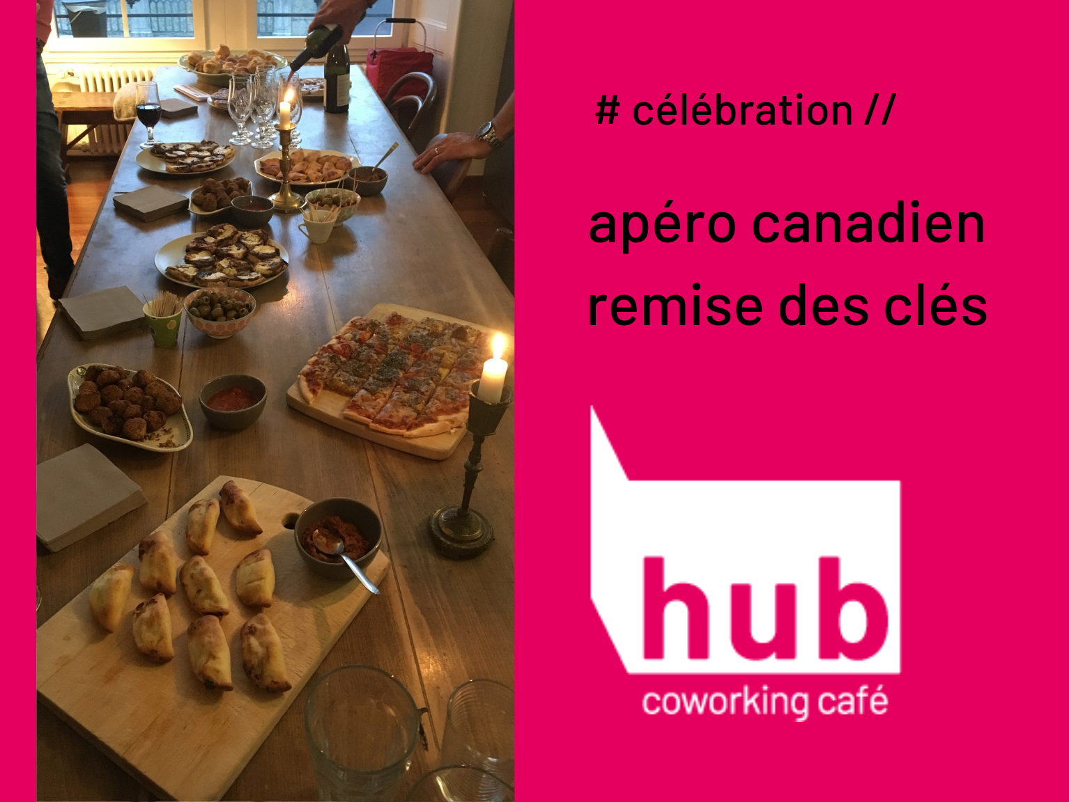 apéro remise des clés hub café